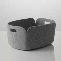 Panier de rangement en feutre - Gris